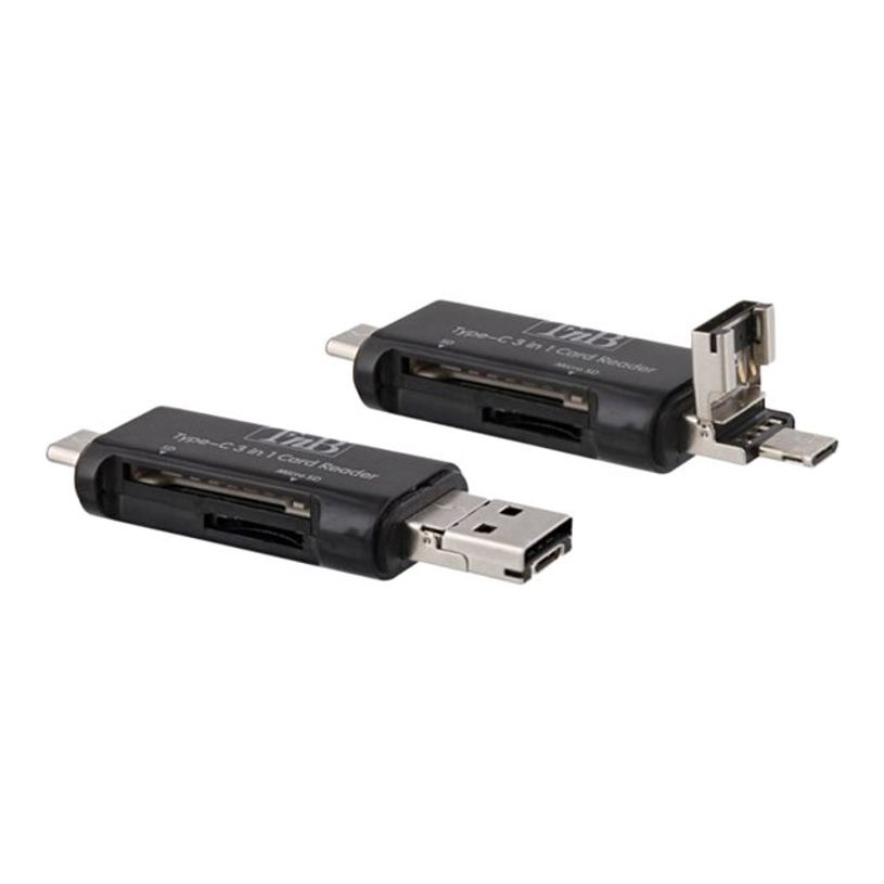 3303170084861-T'nB - Lecteur de carte - 3 en 1 (SD, micro SD) - micro USB 2.0/USB 2.0/USB-C-P_300053477_12-1