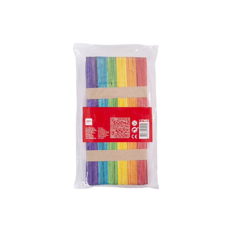 8410782174530-APLI kids Diy - Bâtonnets en bois - 500 pièces - couleurs assorties-P_300053544_2-1