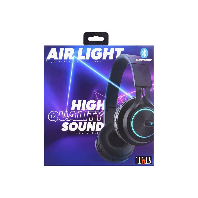 3303170098370-T'nB AIR LIGHT - Casque LED sans fil avec micro - bluetooth - noir-P_300053844_1-6