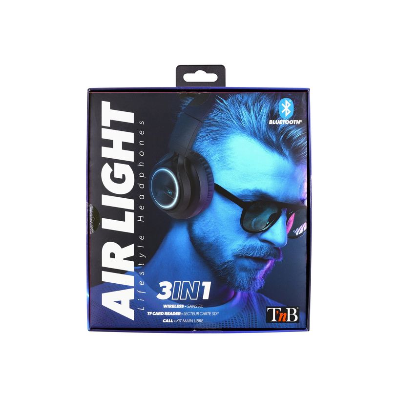 3303170098370-T'nB AIR LIGHT - Casque LED sans fil avec micro - bluetooth - noir-P_300053844_2-7