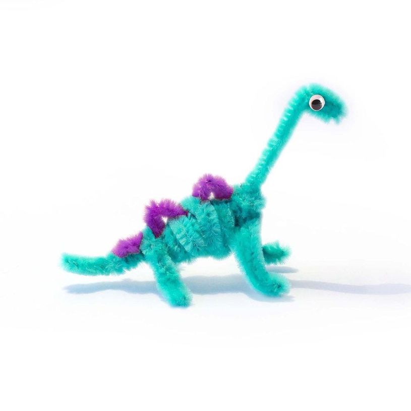 3532437506505-Graine Créative - Kit Dinosaures : 40 chenilles + yeux Jurassique--0