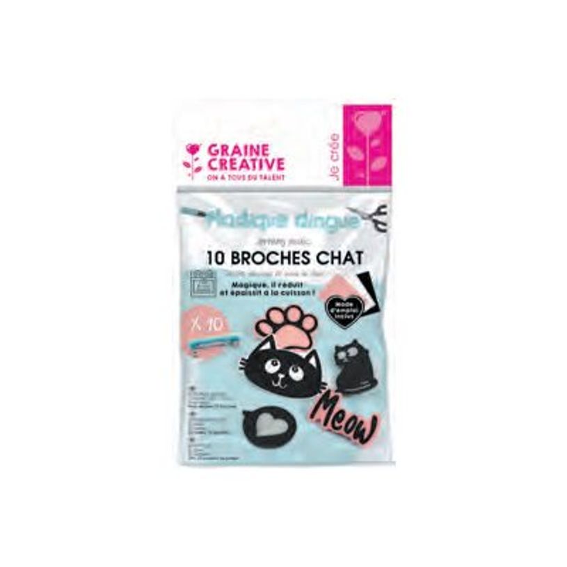 3532435402687-Graine Creative Plastique Dingue - Épingle d'artisanat - 22 pièces - chat-P_300054603_1-0