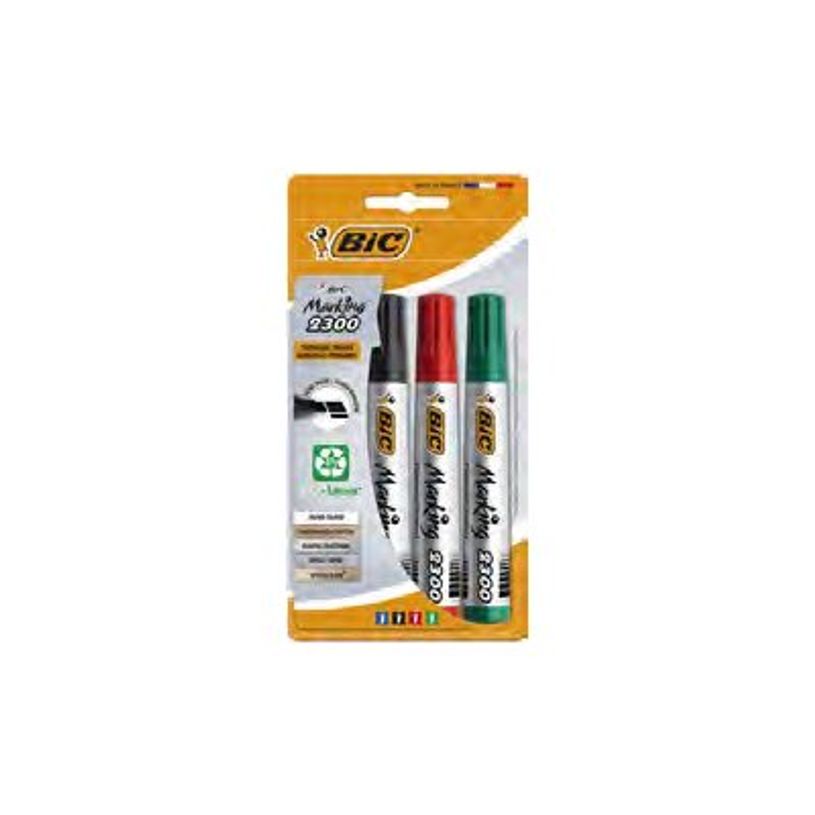 3086120023041-BIC ECOlutions Marking 2300 - Ensemble de marqueurs - permanent - noir, bleu, rouge, vert -P_300054708_1-0