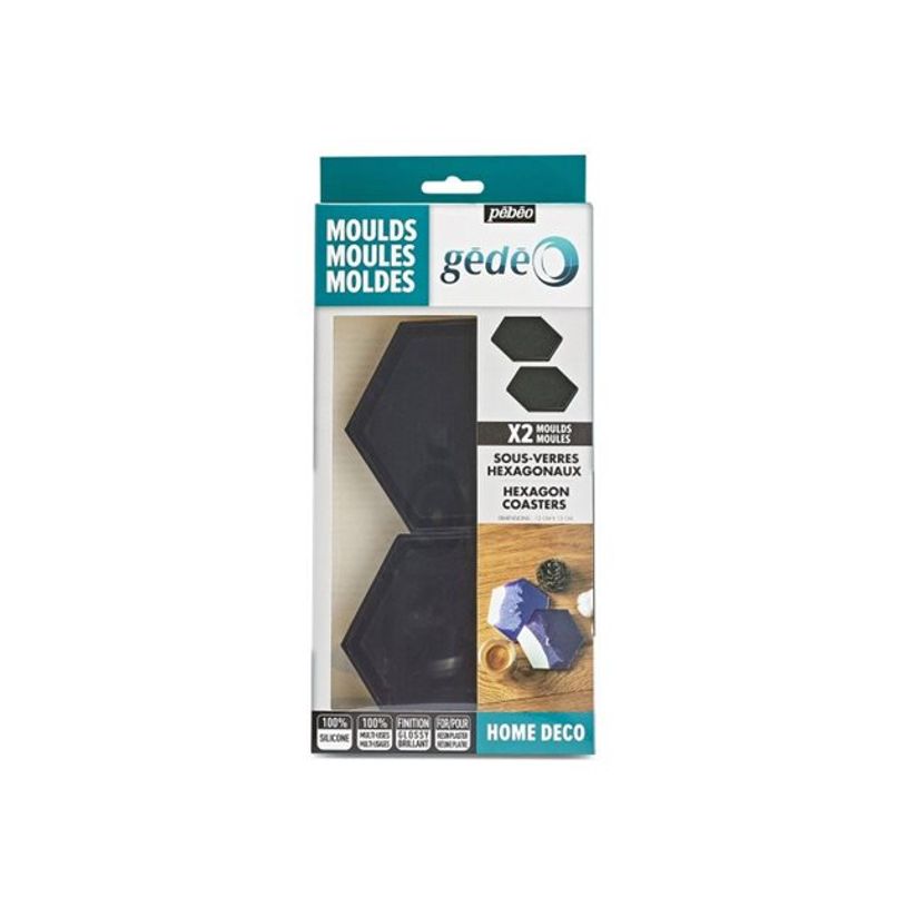3597587666127-Pebeo GÉDÉO - Moule de modélisation - 2 pièces - hexagone - 12 x 12 cm - silicone-P_300054855_4-0