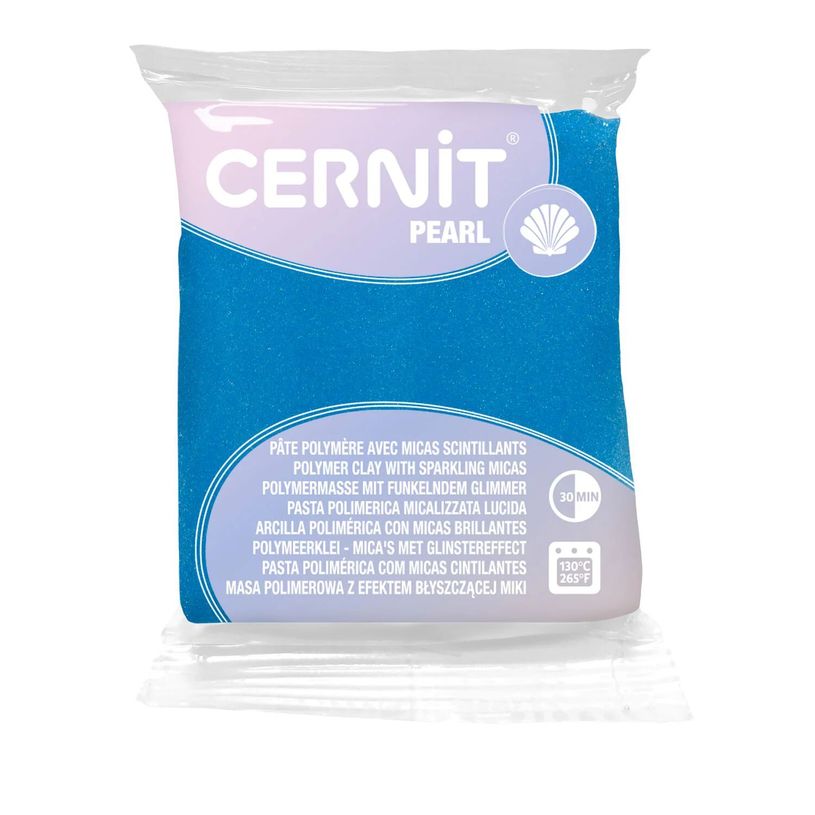 5411711460109-Cernit Pearl - Pâte à modeler - 56 g - bleu - argile polymère--0