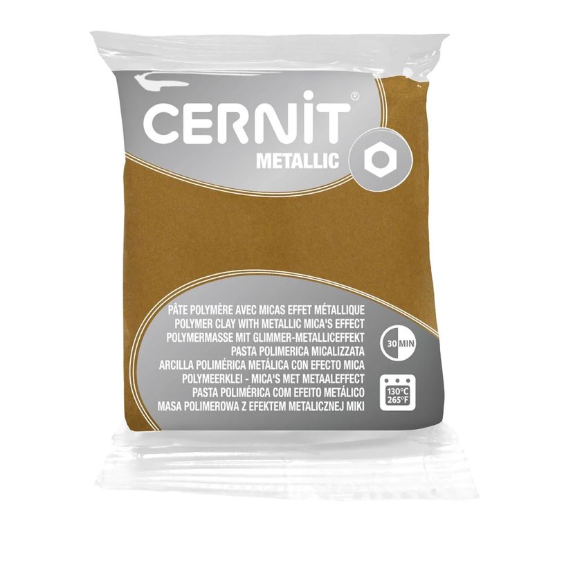 5411711455709-Cernit Metallic - Pâte à modeler - 56 g - or riche - argile polymère--0