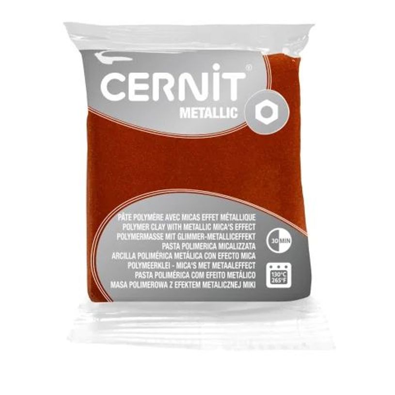 5411711455730-Cernit Metallic - Pâte à modeler - 56 g - bronze - argile polymère--0