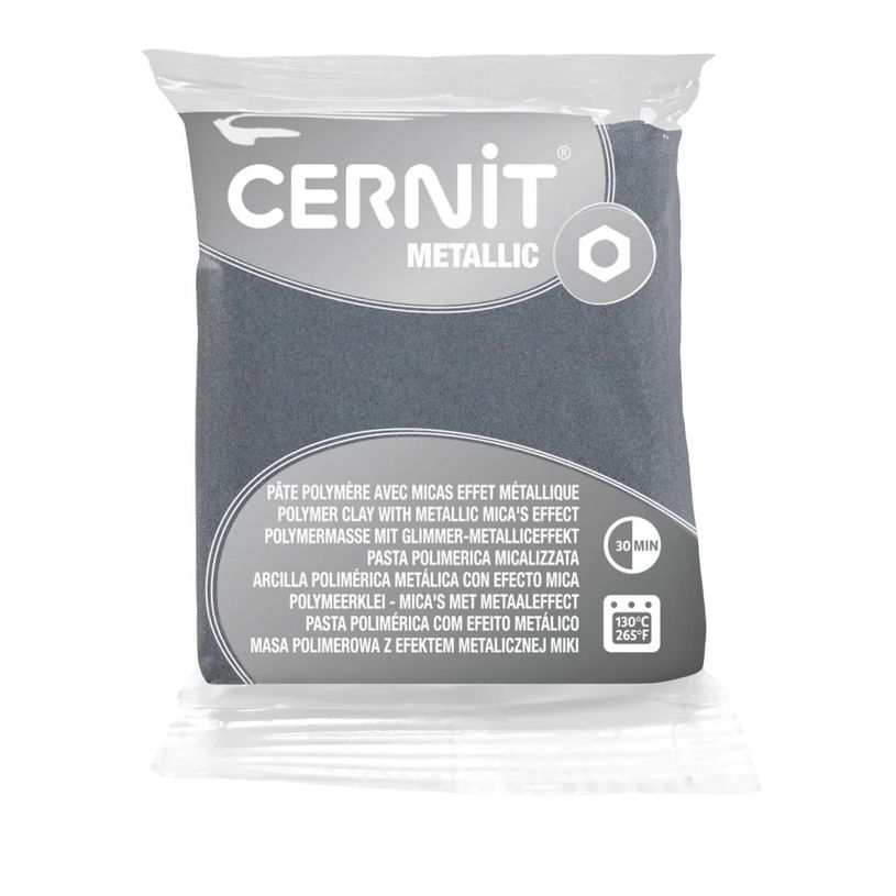 5411711455754-Cernit Metallic - Pâte à modeler - 56 g - argent - argile polymère--0