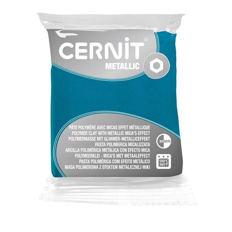5411711459790-Cernit Metallic - Pâte à modeler - 56 g - turquoise - argile polymère--0