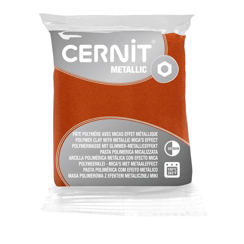 5411711455808-Cernit Metallic - Pâte à modeler - 56 g - rouille - argile polymère--0