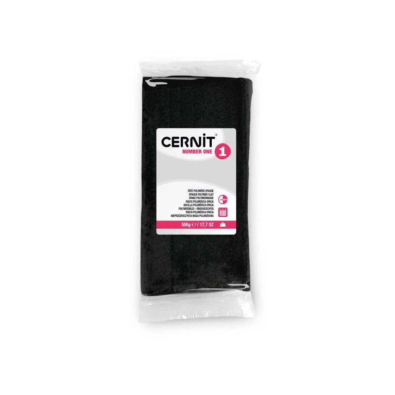 5411711428093-Cernit Number One - Pâte à modeler - 500 g - noir - argile polymère--0