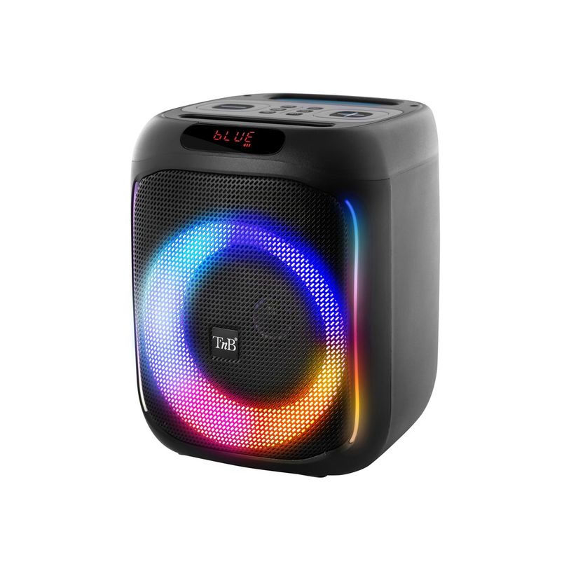 3303170115138-T'nB CUBE BLASTER - Enceinte sans fil avec micro karaoké - bluetooth - 40 Watt - noir-P_300055419_4-0