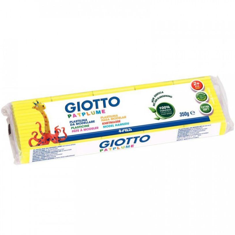 8000144510108-Giotto Patplume - Pâte à modeler - 350 g - jaune--0