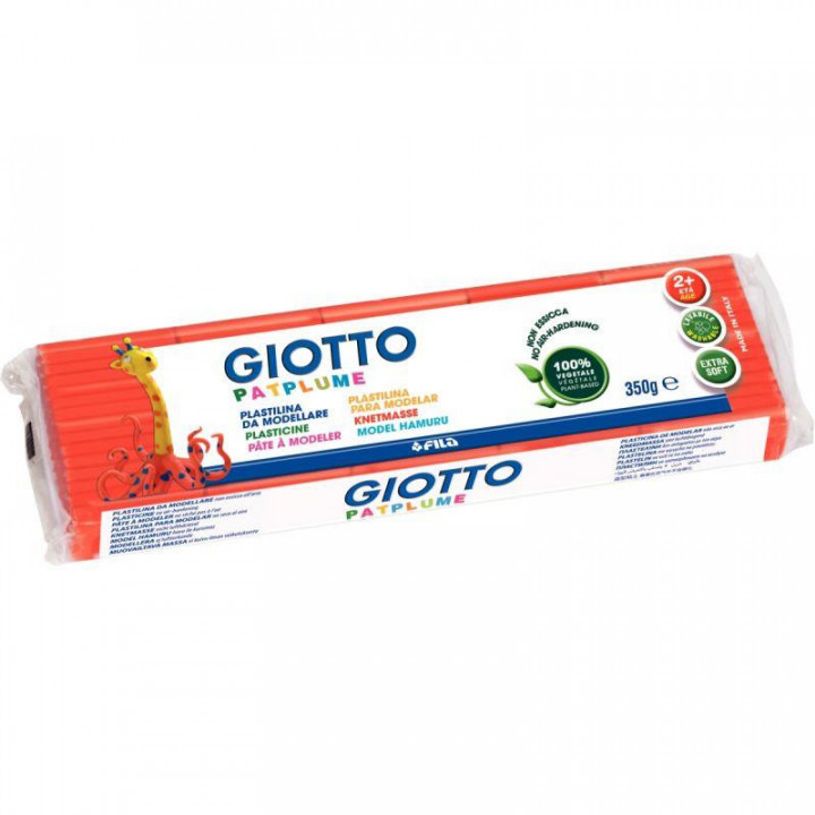 8000144510122-Giotto Patplume - Pâte à modeler - 350 g - rouge--0