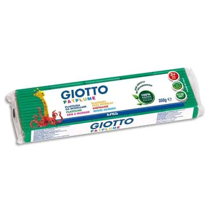 8000144510146-Giotto Patplume - Pâte à modeler - 350 g - vert--0