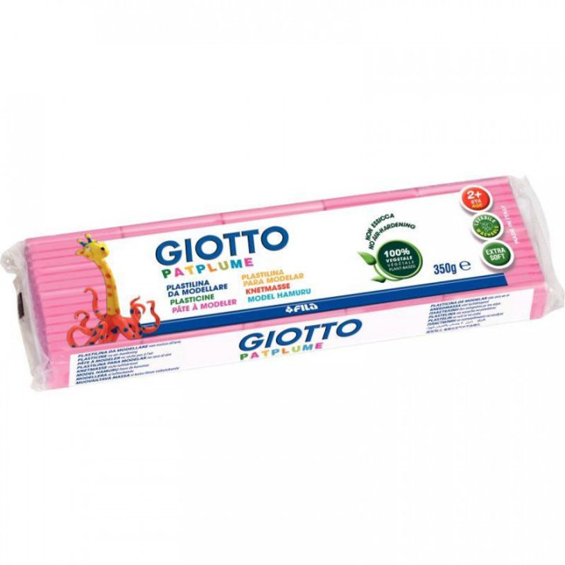 8000144510313-Giotto Patplume - Pâte à modeler - 350 g - rose--0