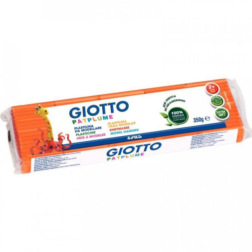 8000144510320-Giotto Patplume - Pâte à modeler - 350 g - orange--0
