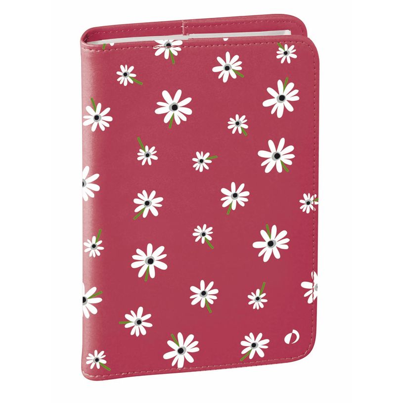 3371010460441-EUROTEXTAGENDA ML Bloom - Marguerite rose - 12x17 cm - Toile - Journalier - 12 mois de ao