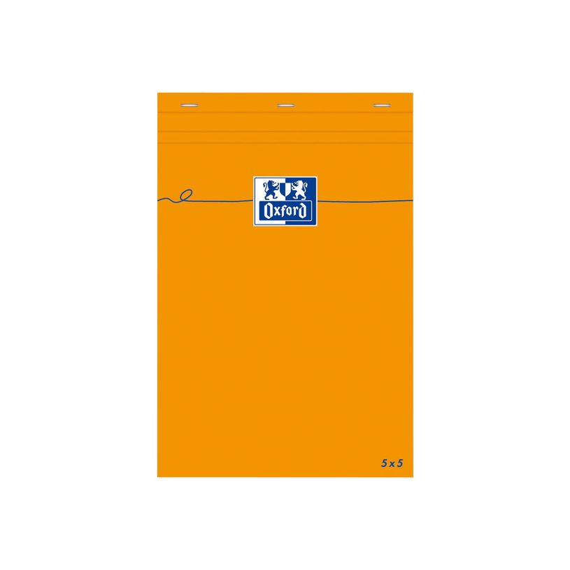 3020121062777-Oxford - Bloc notes - 8,5 x 12 cm - 160 pages - petits carreaux - 80G - orange-P_301203_2-0
