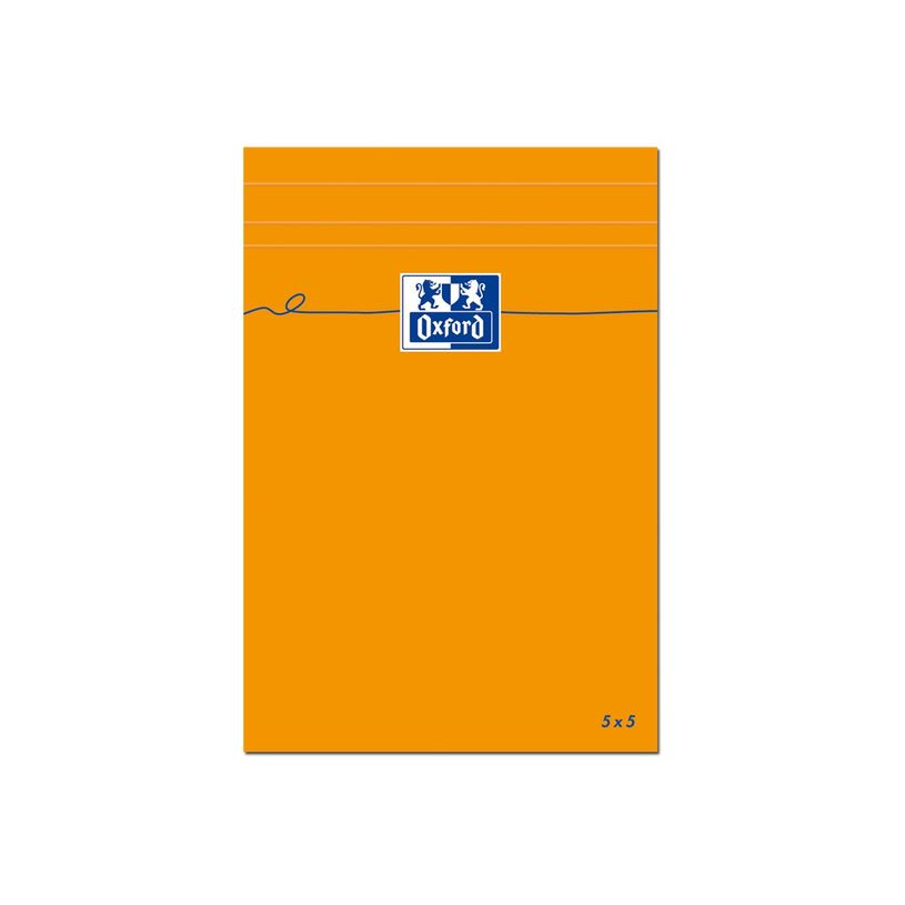 3020121062791-Oxford - Bloc notes - 11 x 17 cm - 160 pages - petits carreaux - 80G - orange-P_301205_2-0