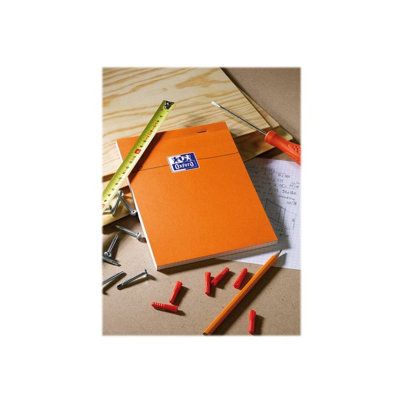 3020121062814-Oxford - Bloc notes - A4 - 160 pages - petits carreaux - 80G - orange-P_301207_8-1