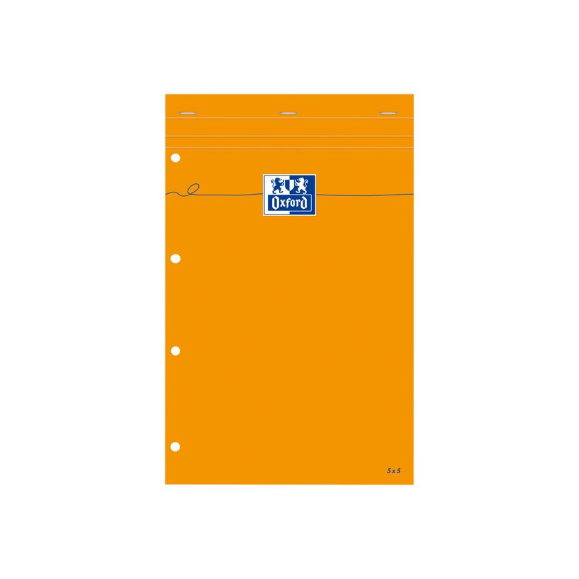 3020121062838-Oxford - Bloc notes - A4 + - 160 pages - petits carreaux - 80G - perforé - orange-P_301211_3-0