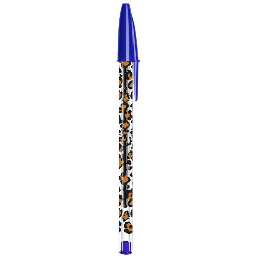 3086124142762-BIC - Stylo 4 Couleurs Décors Léopard - Pointe 1 mm--0