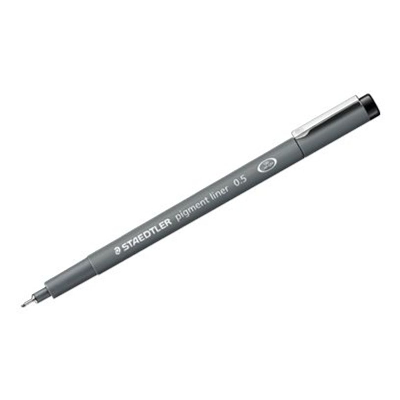 4007817308288-STAEDTLER pigment liner 308 - Feutre fin - non permanent - noir - encre pigmentée - 0.5 mm-P_308059_1-0