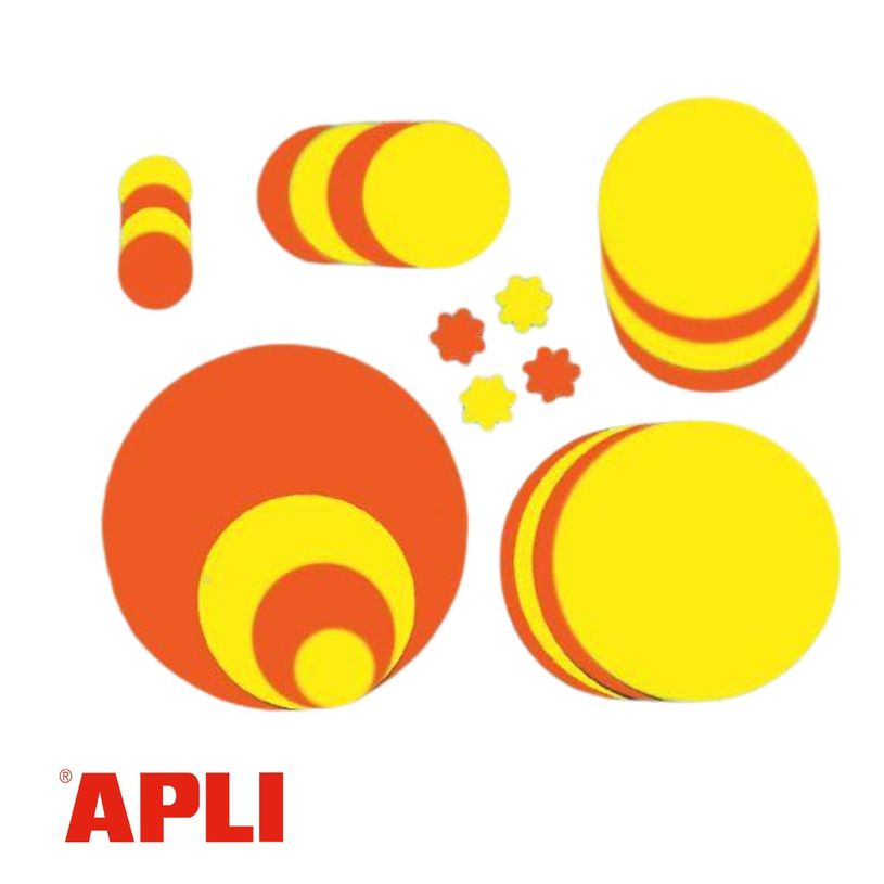 3270240219501-Apli Agipa - 50 flèches fluo non effaçables - jaune/orange - 12 x 16 cm--0