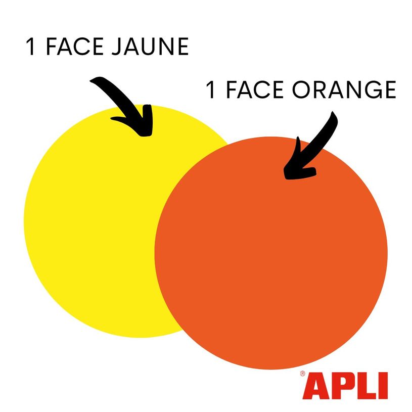 3270240219501-Apli Agipa - 50 flèches fluo non effaçables - jaune/orange - 12 x 16 cm--1