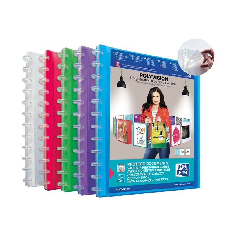 3045053230407-Oxford Polyvision Vario-Zip - Porte vues personnalisable rechargeable - 40 vues - A4 - disponible dans différ-P_323040_1-0