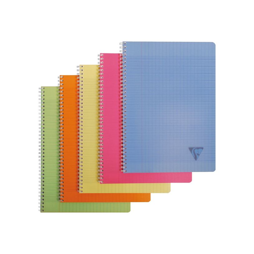 3329683281153-Clairefontaine Linicolor - Cahier polypro à spirale A4 (21x29,7cm) - 100 pages - grands carreaux (Seyes) - disponible-P_328115_1-0