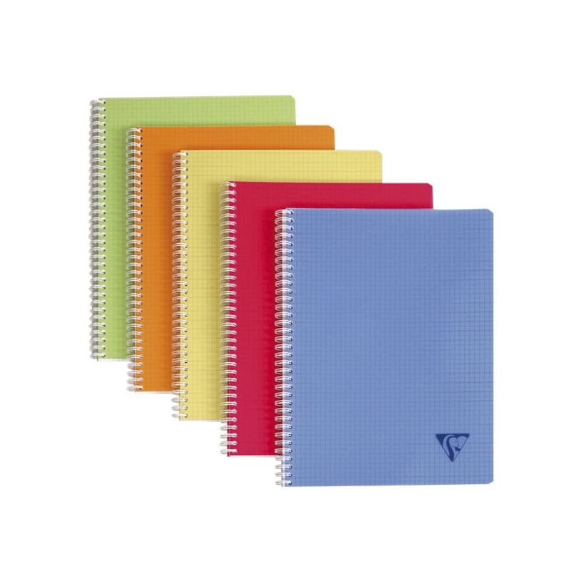 3329683283157-Clairefontaine Linicolor - Cahier polypro à spirale 24 x 32 cm - 100 pages - grands carreaux (Seyes) - disponible-P_328315_1-0