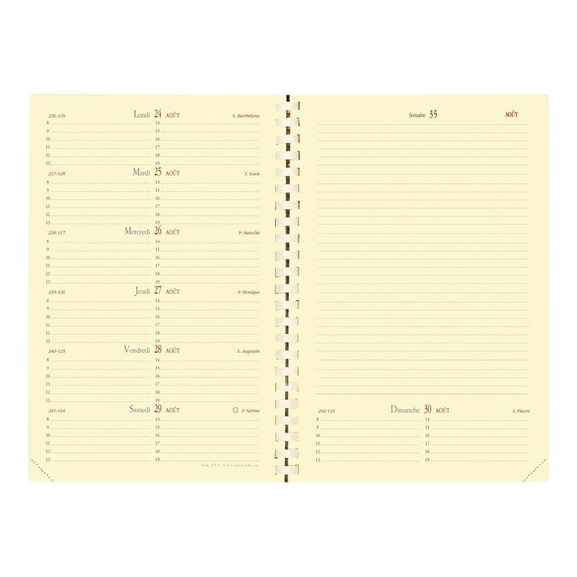 3371010161300-Quo Vadis - Agenda - Spiralé avec répertoire - Note 15 S Prestige - Semainier Notes - Français - Impala - Noir - 12 mois et 1/2 de mi-décem-P_369104_1-4