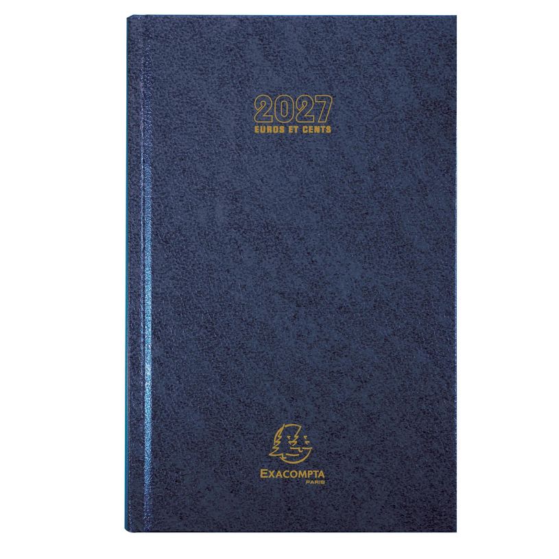 3660942007542-Agenda de bureau Carré - Euros et Cents - 1 jour par page - 13,5 x 21 cm - disponible dans différentes cou--0