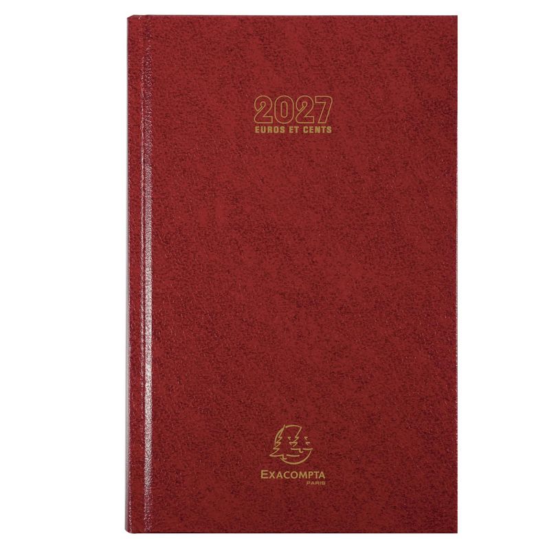 3660942007542-Agenda de bureau Carré - Euros et Cents - 1 jour par page - 13,5 x 21 cm - disponible dans différentes cou--1