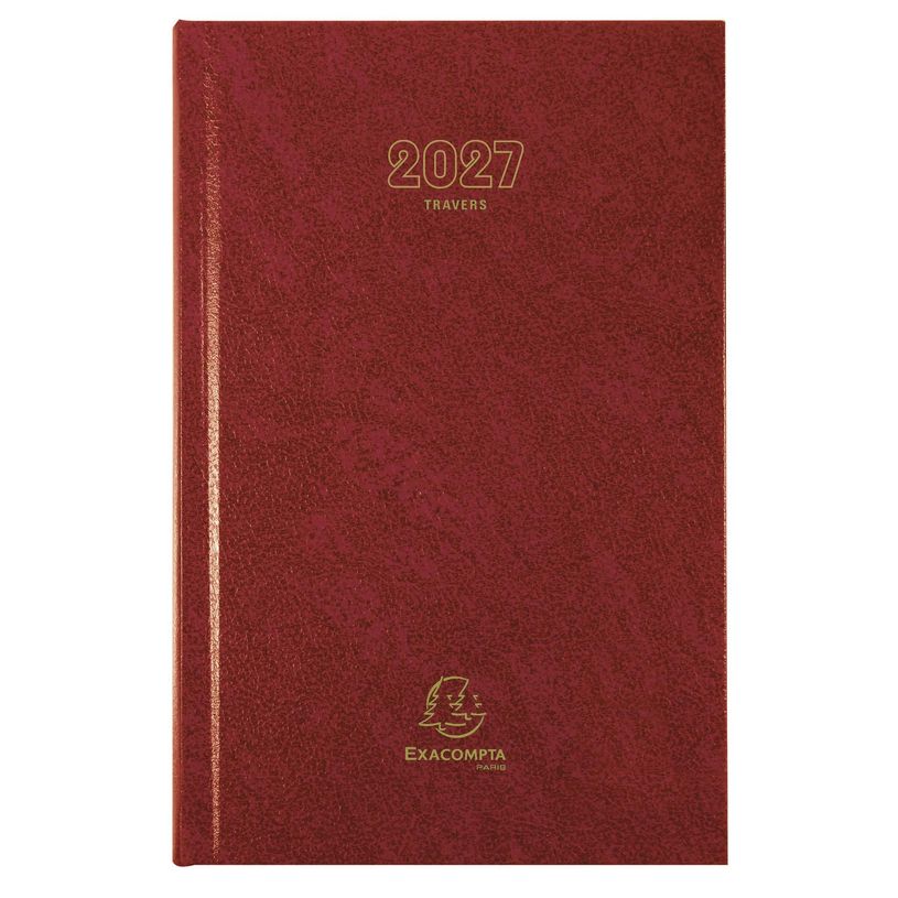 3660942007580-Agenda de bureau Carré - Travers horaire - 1 jour par page - 13,5 x 21 cm - disponible dans différentes cou--1