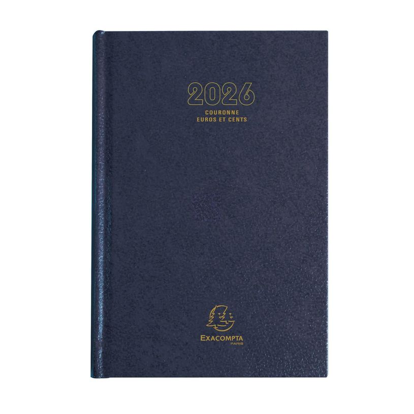 3660942007757-Agenda Couronne Euro et cents - 1 jour par page - 11 x 17 cm - disponible dans différentes couleurs - --0