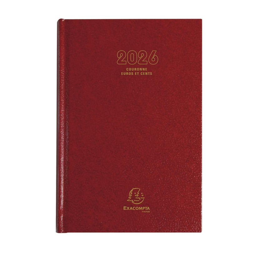 3660942007757-Agenda Couronne Euro et cents - 1 jour par page - 11 x 17 cm - disponible dans différentes couleurs - --1