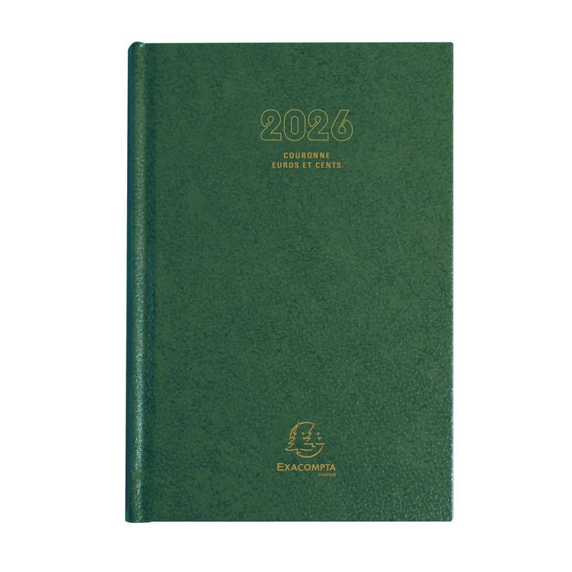 3660942007757-Agenda Couronne Euro et cents - 1 jour par page - 11 x 17 cm - disponible dans différentes couleurs - --2