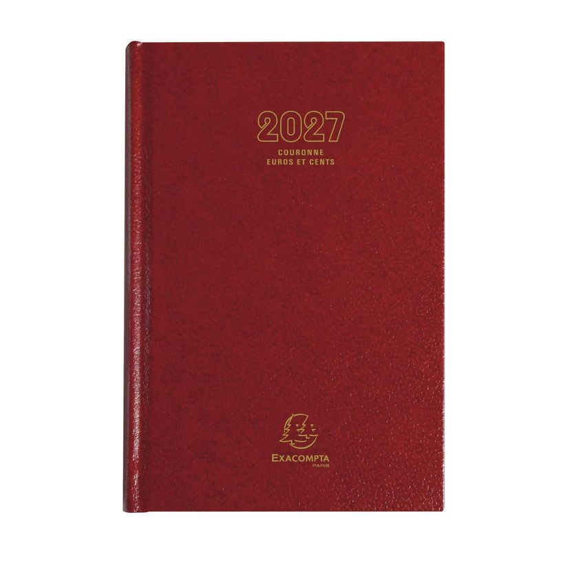 3660942007757-Agenda de bureau Couronne - Euros et Cents - 1 jour par page - 11 x 17 cm - disponible dans différentes cou--1