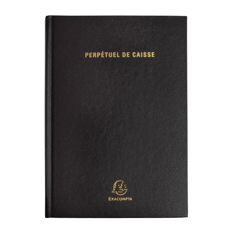 3130630389712-Agenda de bureau Perpétuel de Caisse - 1 jour par page - 14,8 x 21 cm - noir - Exacompta--0