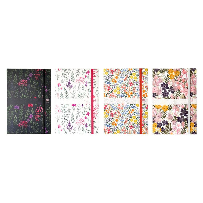3147280066672-Agenda à élastique Oxford Flowers - 1 semaine sur 2 pages - 16 x 24 cm - disponible dans différents m--0