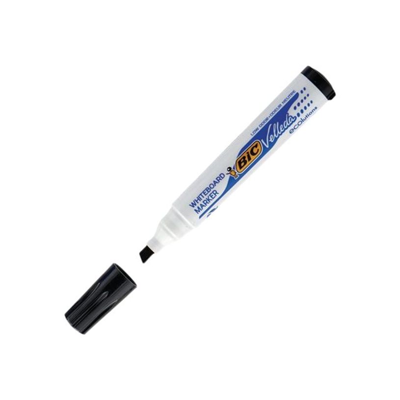 3086121751097-BIC VELLEDA 1751 - Pack de 12 - Marqueurs effaçables - pointe biseau - noir-P_400000008_1-0