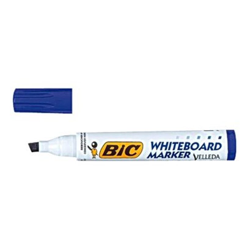 3086121751066-BIC VELLEDA 1751 - Pack de 12 - Marqueurs effaçables - pointe biseau - bleu-P_400000009_1-1