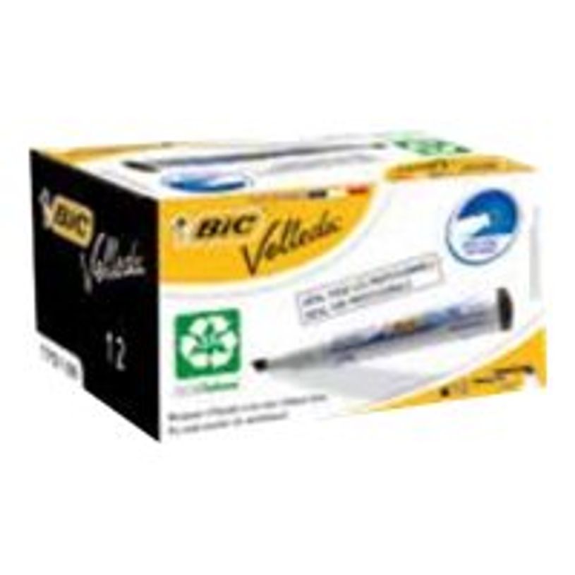 3086121751066-BIC VELLEDA 1751 - Pack de 12 - Marqueurs effaçables - pointe biseau - bleu-P_400000009_2-0