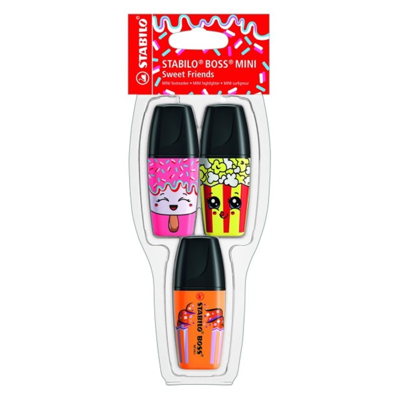 4006381543118-STABILO BOSS MINI Sweet Friends - Pack de 3 surligneurs - jaune, orange, rose-P_400000018_1-0