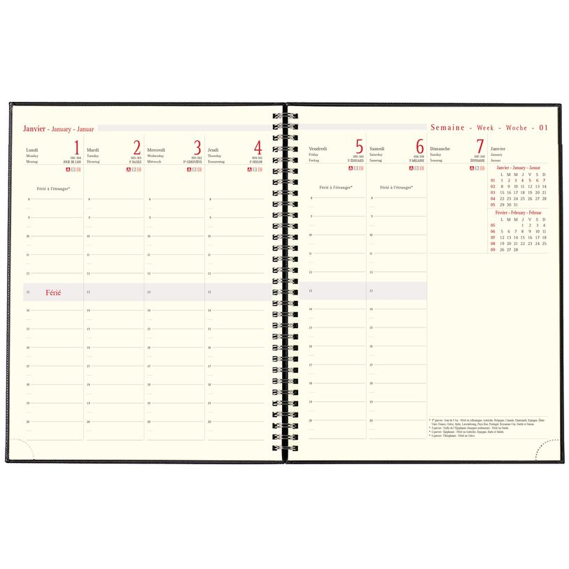 3664447091112-Agenda à spirale Glasgow - 1 semaine sur 2 pages - 22 x 28 cm - disponible dans différen-P_400000257_2-1