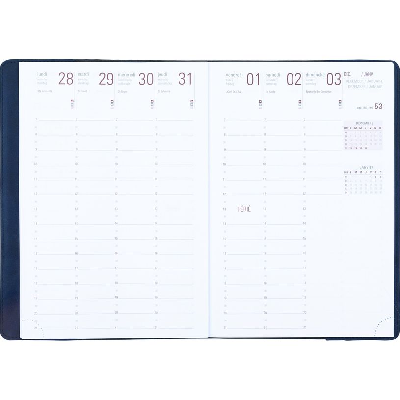 3664447085395-Agenda Madère - 1 semaine sur 2 pages - 17 x 24,5 cm - disponible dans différentes coule-P_400000261_3-2