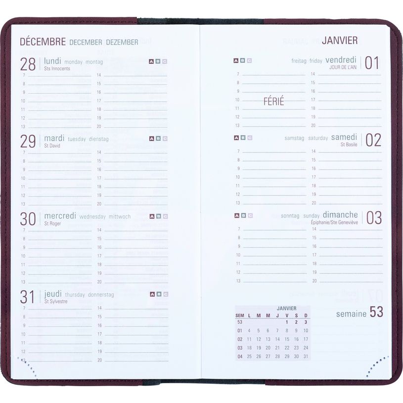 3664447208107-Agenda de poche Madère - 1 semaine sur 2 pages - 9,5 x 17,5 cm - disponible dans différe-P_400000263_3-2